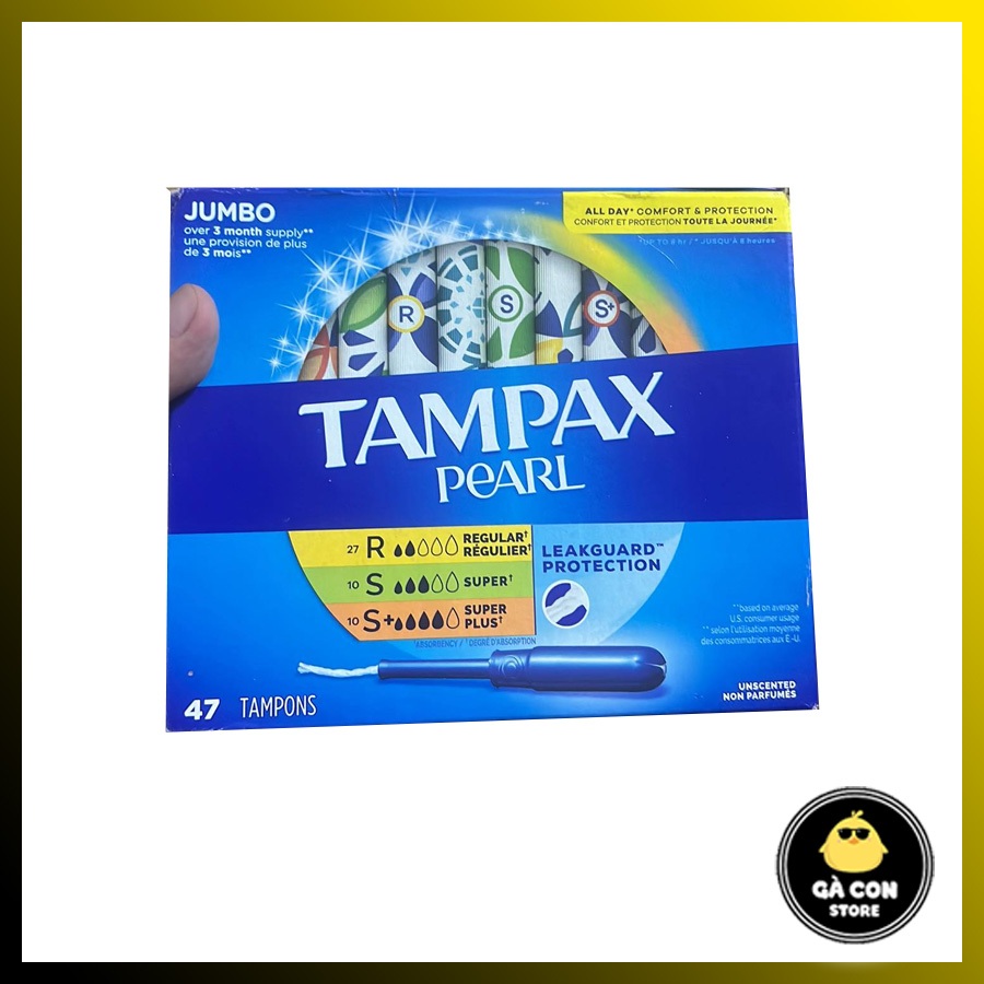 Băng vệ sinh Tampon siêu thấm 50 miếng Tampax Pearl Đủ mẫu - Đủ màu ! - 50 miếng