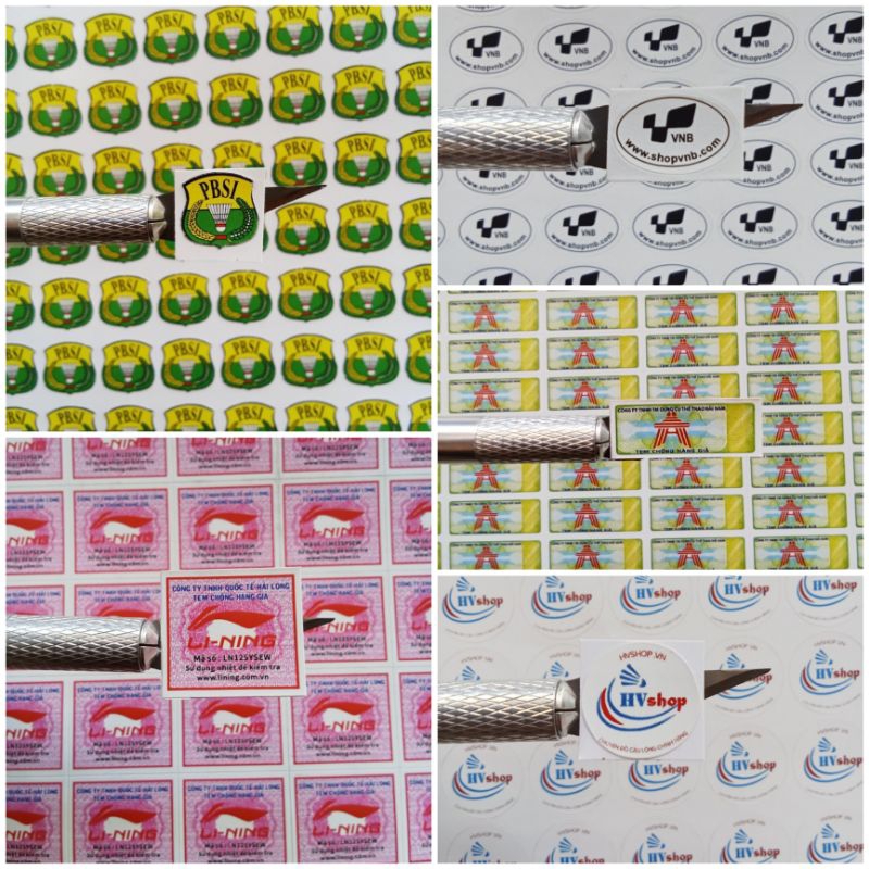 Tem chống giả vợt cầu lông Lining, PBSI, Vnb giá rẻ