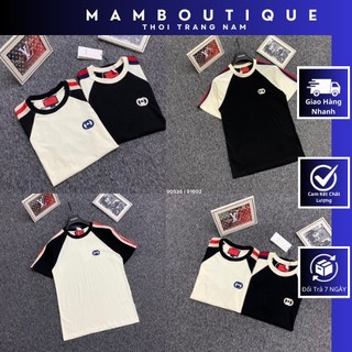 Áo Phông Nam G.C viền vai siêu đẹp logo thêu cao cấp . Áo Thun nam nữ gu chì lo gô thêu siêu đẹp