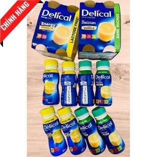 [𝗖𝗛𝗜́𝗡𝗛 𝗛𝗔̃𝗡𝗚 - 𝗥𝗘̉ 𝗩𝗢̂ Đ𝗜̣𝗖𝗛] 4 CHAI SỮA DINH DƯỠNG DELICAL 200ML VANI -NẮP XANH