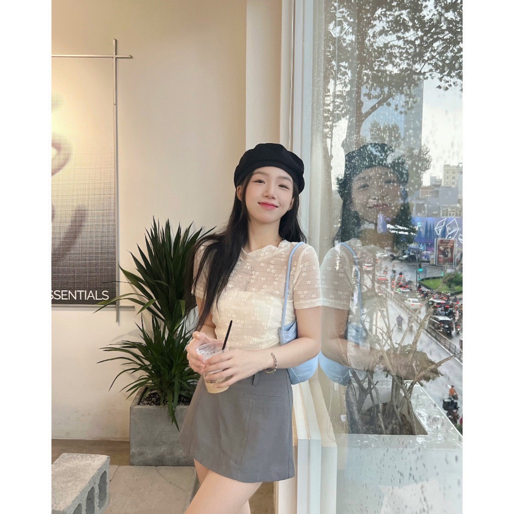 Set Áo Ren Hoa Mềm Cổ Tròn Dáng Crt (Kèm Áo 2S Bên Trong) M3264 - lolla fashion