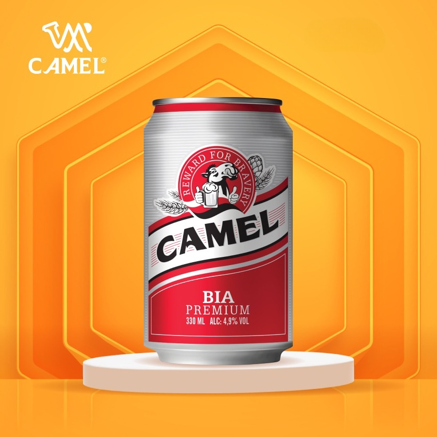 Thùng 24 Lon Bia Camel Premium (4.9% - 330ml/lon) Chính Hãng