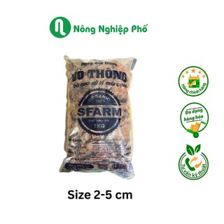 Giá thể vỏ thông trồng lan đã xử lý mài cạnh SFARM KT 2-5cm
