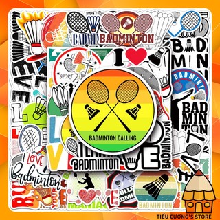 Set 10/20/50 Hình Dán Cầu Lông 🏸 Badminton Sticker cute trang trí xe, điện thoại, laptop, nón bảo hiểm