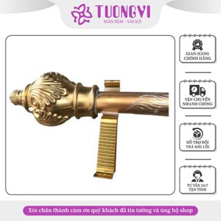 Thanh Treo  Rèm Cửa Cao Cấp, Chất Liệu Nhôm sơn tĩnh điện Chắc Chắn, Phù Hợp Rèm Lỗ Khoen , set đầy đủ phụ kiện đầu đỡ