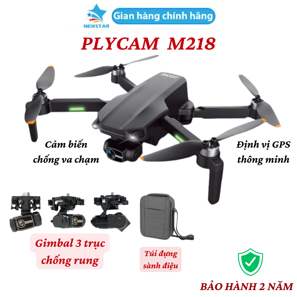 Flycam M218 có GPS, Chống rung 3 trục, Cảm biến chống va chạm, Máy bay điều khiển từ xa camera 8k, Pin 3000mAh | BigBuy360 - bigbuy360.vn