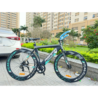 Ib shop nhận giá tốt - Xe đạp đua khung nhôm Asama BL7001 vành 700c 1 tốc độ ( tặng: chắn bùn, lục giác lắp xe, dầu xích