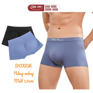 Quần Boxer Nam CAO CẤP định hình vòng mông mút 1,5cm cao cấp Men-pro. Quần boxer độn mông nam
