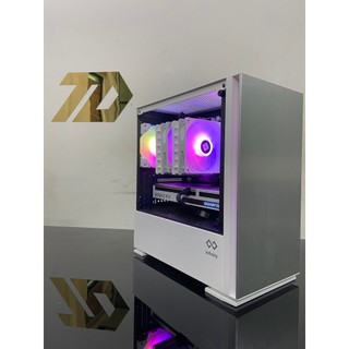 Vỏ thùng máy tính Infinity Eclipse M – Tempered Glass Case - Micro-ATX - Màu Bạc - ( tặng kèm 1 fan Kaze )