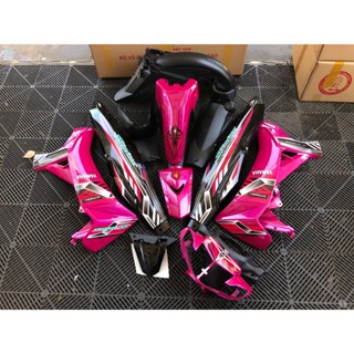 Dàn áo Sirius màu hồng kendy phối đen, dán sẵn tem, đi ốp đầu Hello/ dè Fi, hàng 1/1