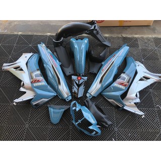 Dàn áo Sirius màu xi măng xanh phối bạc, dán sẵn tem, đi ốp đầu Hello/ dè Fi, hàng 1/1