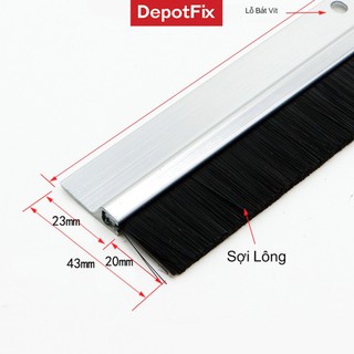 Thanh dán chặn chân cửa kim loại đế lông 1cm, 2cm, 3cm, 4.5cm, 5.5cm. 6.5cm, depotfix chống bụi, chống côn trùng