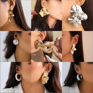 Bông Tai Khuyên Tai Tạo Hình Độc Đáo Size Lớn BT009