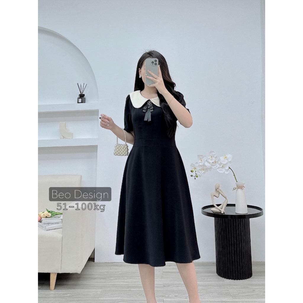 Đầm bigsize Béo Design - Đầm nơ kiểu