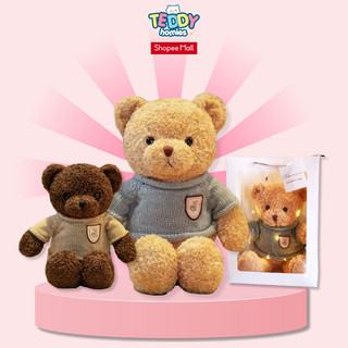 Gấu Bông Teddy Head Tales Mặc Áo Nhồi Bông Gòn Cao Cấp Teddy Homies