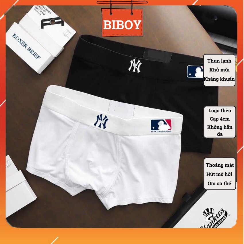 COMBO 4 Quần lót nam  mềm mát chất liệu thun lạnh thấm hút mồ hôi túi zip sang trọng  Boxer YSL