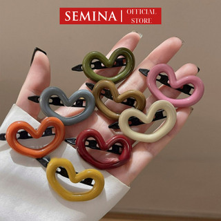 Kẹp Tóc Hình Trái Tim SEMINA Cặp Tóc Mái Dễ Thương vintage Kiểu Hàn Quốc 1 Cái KT05