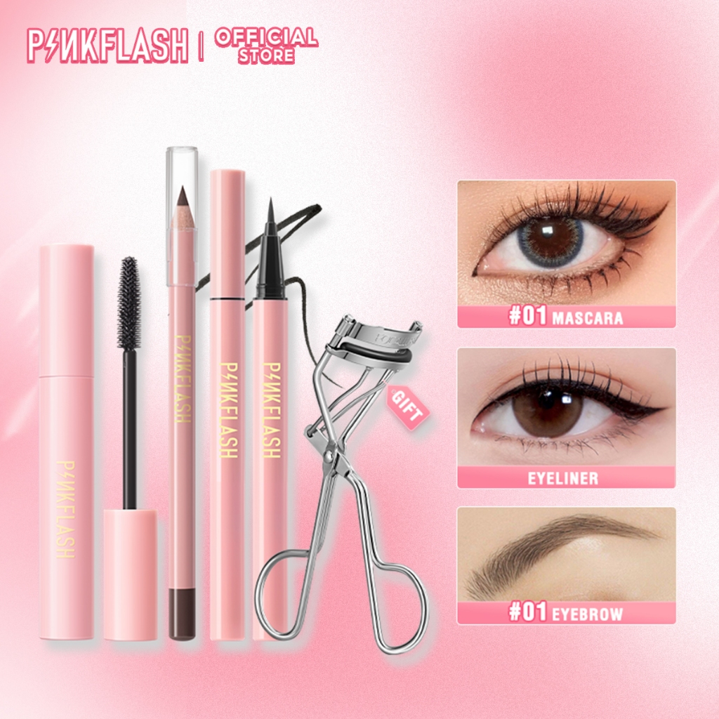  Bộ trang điểm 3 món PINKFLASH Kẻ mày & Bút kẻ mắt & Mascara