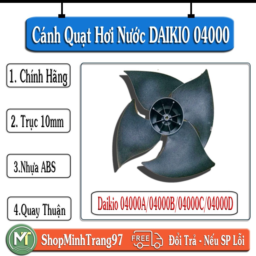 Cánh quạt điêu hòa quạt hơi nước daikio 04000a