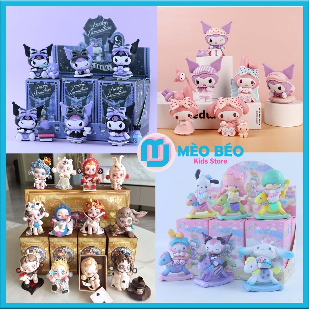 Blind Box, Hộp Mù mô hình Kuromi, Sanrio - Mèo Béo Kids Store