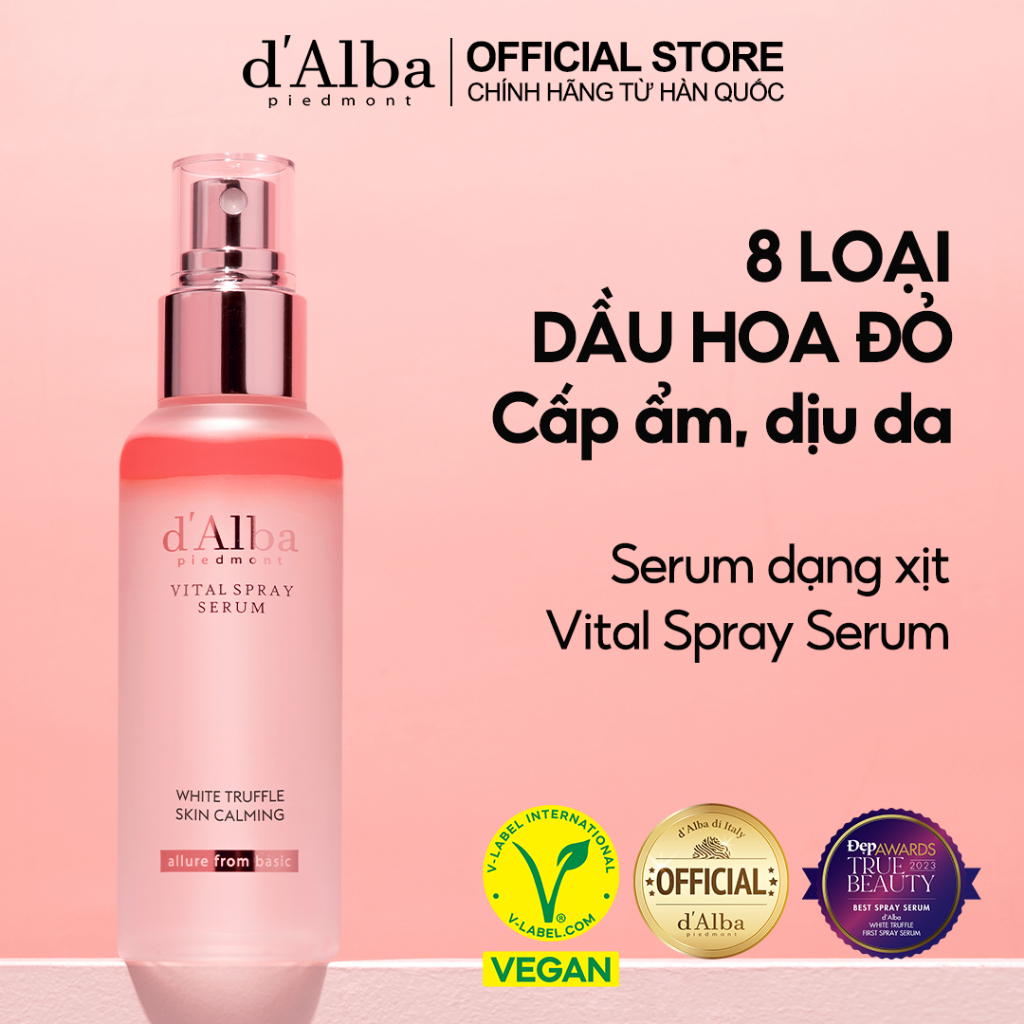 [d'Alba Official] Serum dạng xịt khoáng căng bóng da First Spray Serum 50ml