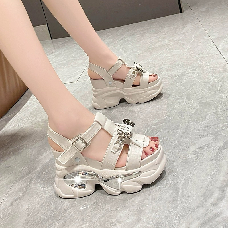 [ Sẵn 34 ] Sandal đế xuồng 10cm