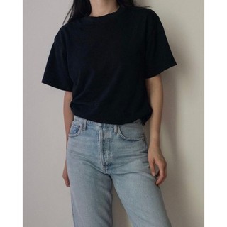 COMBO 03 Áo thun KIRKLAND Unisex Nam Nữ màu ĐEN Trơn, Cổ Tròn, 100% Cotton, Oversize - BÔNG SHOP
