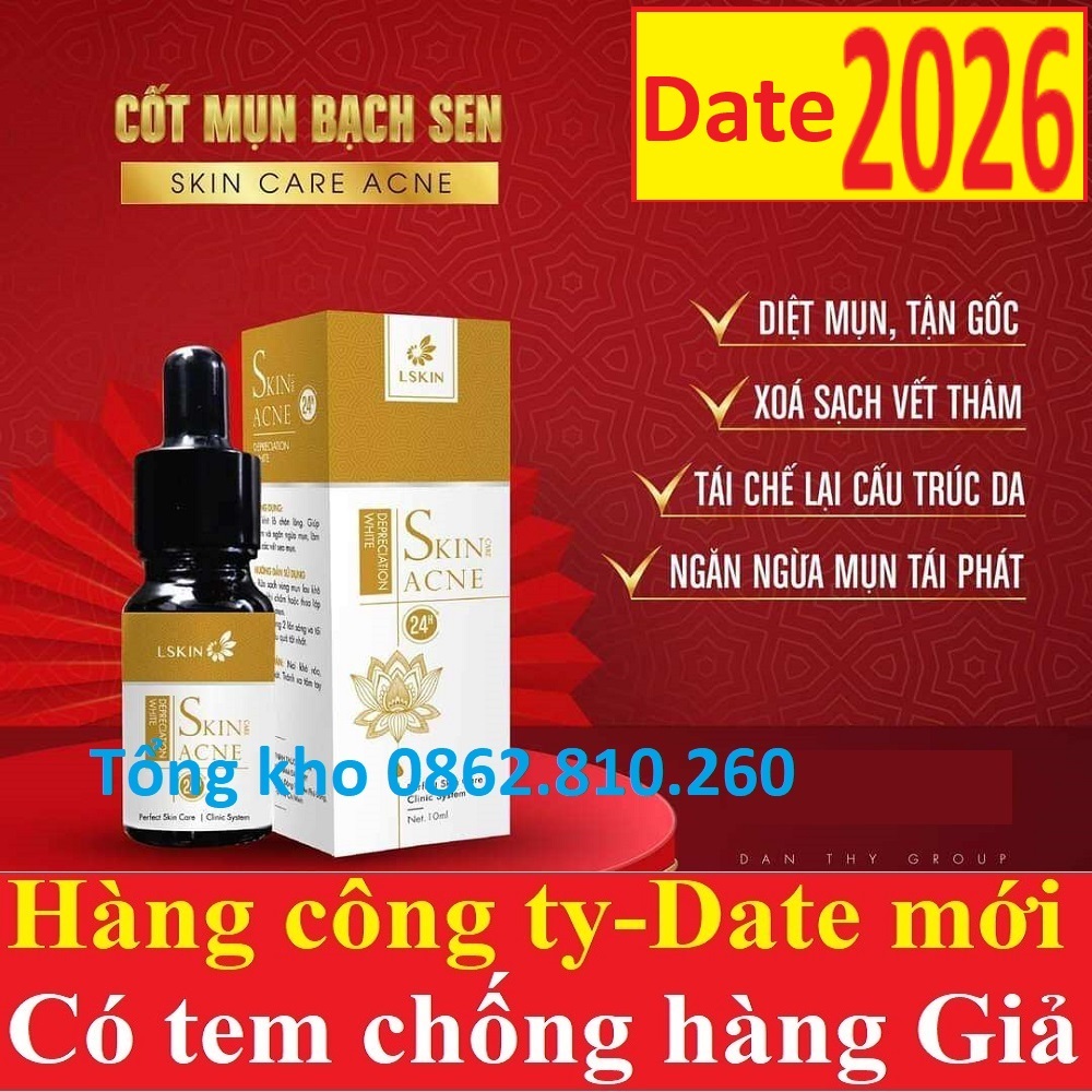 Cốt mụn Bạch Sen Lskin Đan Thy thi skin care acne - sản phẩm chính hãng