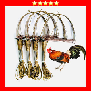 Combo 4 bộ giò đá bẫy gà rừng chân thép cáp se 4 sử lí nhiệt khoen đúc