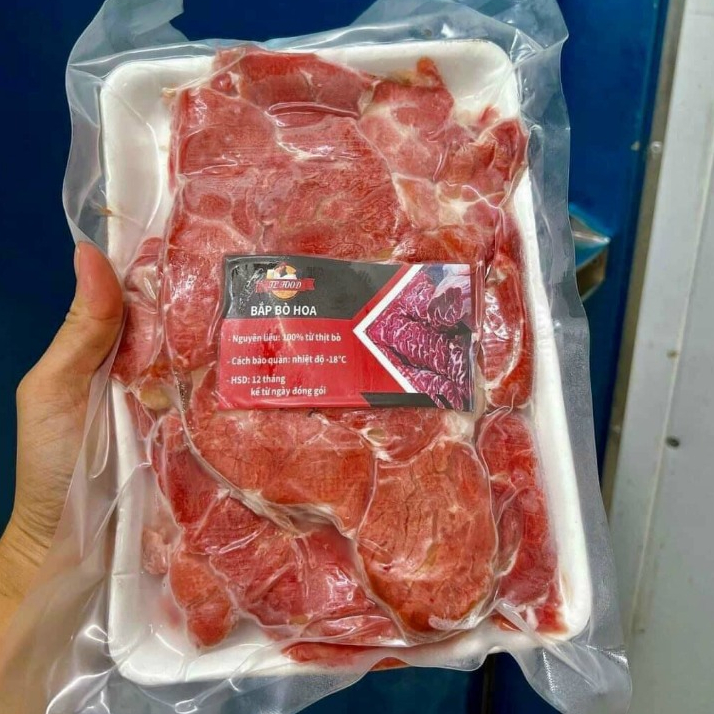 Bắp bò cắt lát khay 500gr (Chỉ giao hỏa tốc HCM)