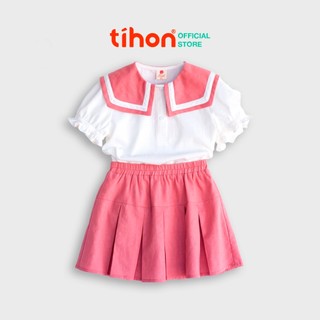 Sét áo váy bé gái TIHON bộ đồng phục bé gái SET0750101