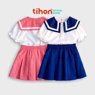 Sét trang phục cho bé TIHON chất liệu đũi thoáng mát SET0750101