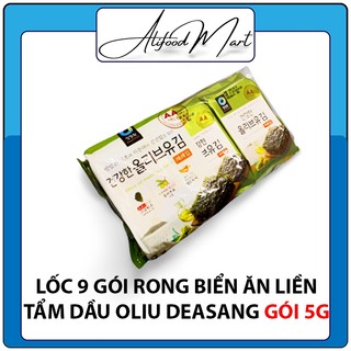 LỐC 9 GÓI RONG BIỂN ĂN LIỀN DEASANG LOẠI NGON 5G/GÓI (alifoodmart)