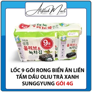 Lốc 9 Gói Rong Biển Ăn Liền Ít Muối Cho Bé Nhập Khẩu Hàn Quốc Sunggyung gói 4g