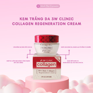 Kem Dưỡng Trắng Da 3W Clinic Hàn Quốc Collagen Regeneration Cream Hàn Quốc Hộp 60ml