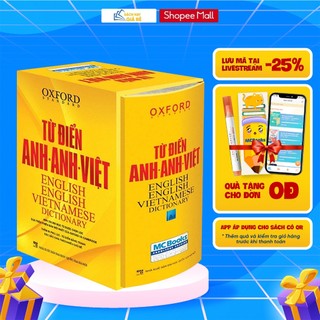 Sách - Từ Điển Anh Anh Việt Phiên Bản Bìa Cứng Màu Vàng - Giải Nghĩa Đầy Đủ Ví Dụ Phong Phú