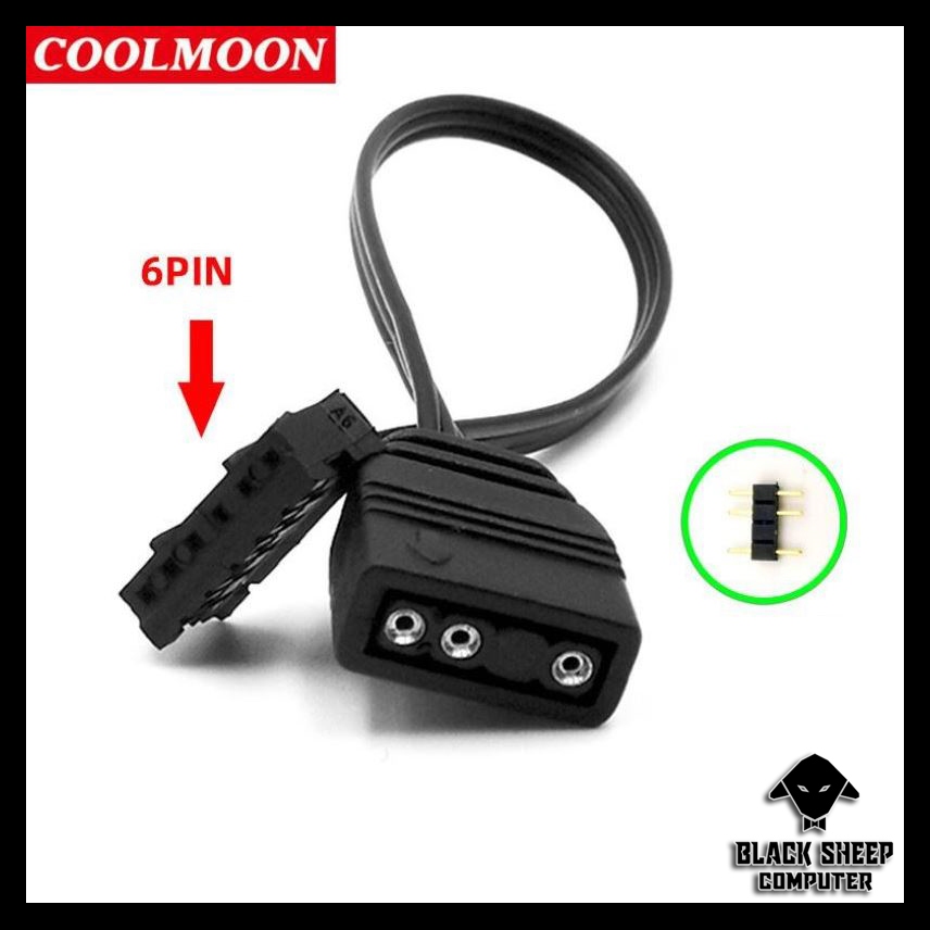 Dây Cable Chuyển 3Pin5V sang 6Pin Hub Coolmoon (Tặng Kèm Ghim Nối 3Pin)