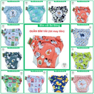  Combo 10 quần bỉm vải Babu Nature có lót may liền chống tràn hiệu quả cho bé 