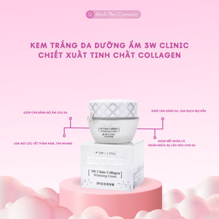 Kem Dưỡng Trắng Da, Dưỡng Ẩm Da 3W CLINIC Hàn Quốc Giúp Sáng Da, Ngăn Ngừa Lão Hóa Hộp 60ml