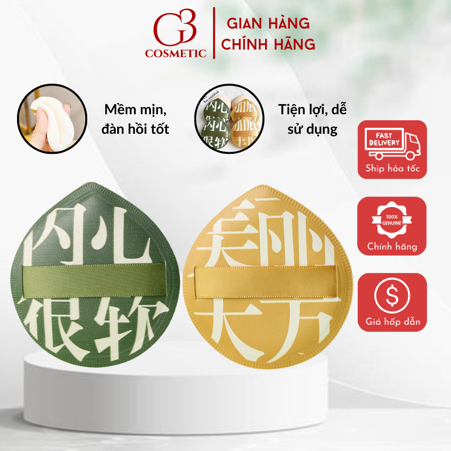 Mút trang điểm mềm mịn đàn hồi, mút tán kem nền cushion big size XL tiện lợi dễ sử dụng G3COSMETICS