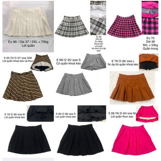 Pass chân váy ngắn tennis skirt, thanh lý váy xếp li 2hand, váy ngắn nữ sinh