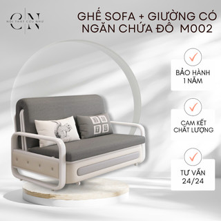 Bộ Sofa Giường Nhập Khẩu, Tích Hợp Tính Năng Từ Ghế Thành Giường Có Ngăn Chứa Đồ 1m2
