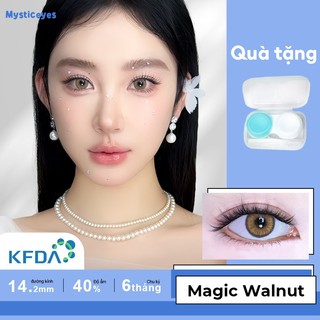 Lens nâu lens blue gray kính áp tròng cận có lens moonlight brown kính màu xám mắt xanh