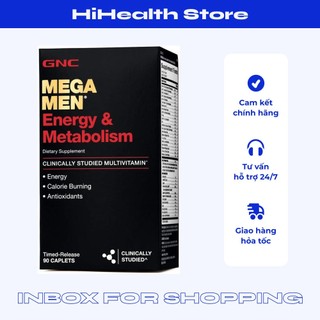 GNC Mega Men energy and metabolism 90 viên - thực phẩm chức năng dành cho nam giới - USA 
