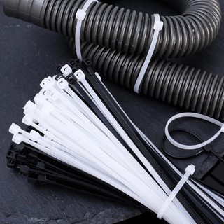 Dây rút nhựa thít nhựa lạt đen trắng bó 100 cái 10cm 15cm 20cm 25cm 30cm 40cm