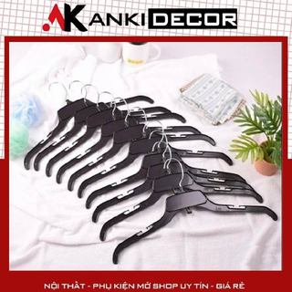Móc treo quần áo nhựa đen, mắc treo quần áo, móc nhựa treo quần áo đầu móc xoay