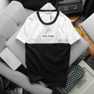 Áo thun nam New York cổ tròn phối màu vải cotton cao cấp cực đẹp ASTD219