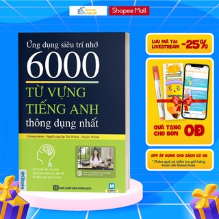 Sách - Ứng Dụng Siêu Trí Nhớ 6000 Từ Vựng Tiếng Anh Thông Dụng Nhất