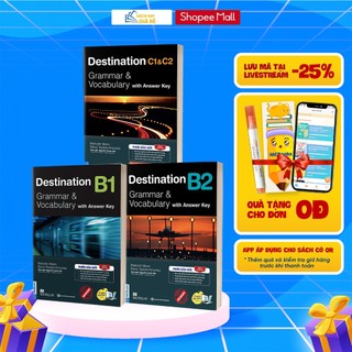 Sách - Trọn Bộ Giáo Trình Destination Grammar & Vocabulary B1, B2, C1&C2 (Kèm Đáp Án) Lẻ/combo