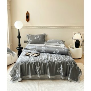 Bộ chăn ga gối lụa Tencel chăn hè 5 món